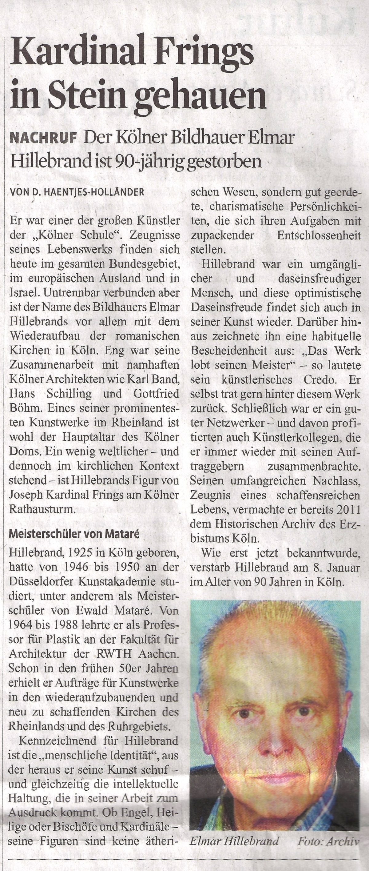 Elmar Hillebrand 90. Geburtstag Ausstellung Meine Website